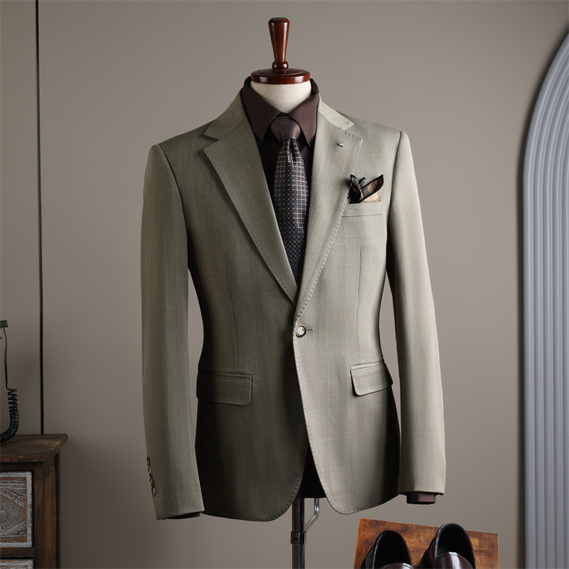 チェック柄スーツ メンズ ビジネスカジュアル 宴会 結婚式 スーツ オフィスフォーマルスーツ メンズスーツ 司会者