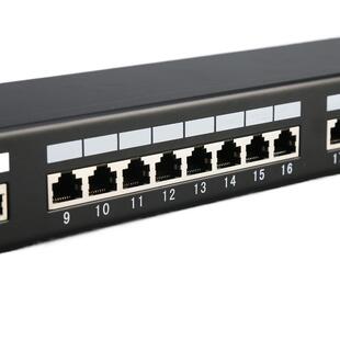 Source Factory Customized 24-Port Patch Panel Cat5E Cat6 Gold-Plated Network Patch Panel Category 5E/6