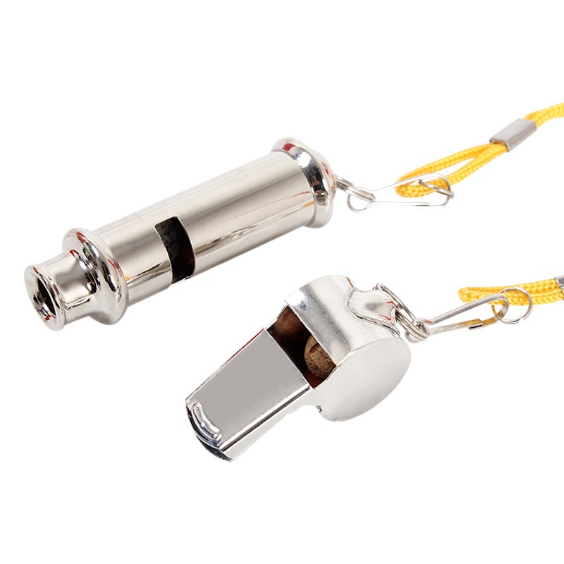 Stainless Steel Whistle for Sports Teachers, High Volume Long Whistle for Basketball Referees, Outdoor High Decibel Whistle