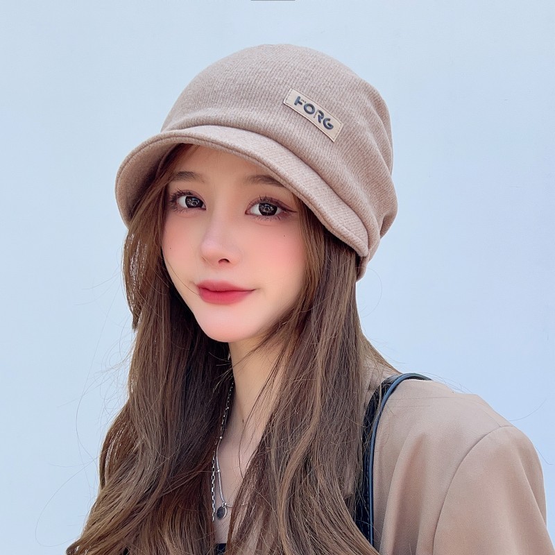 帽子女春秋款网红时尚渔夫帽新款2023百搭休闲潮日系六角帽鸭舌帽|undefined