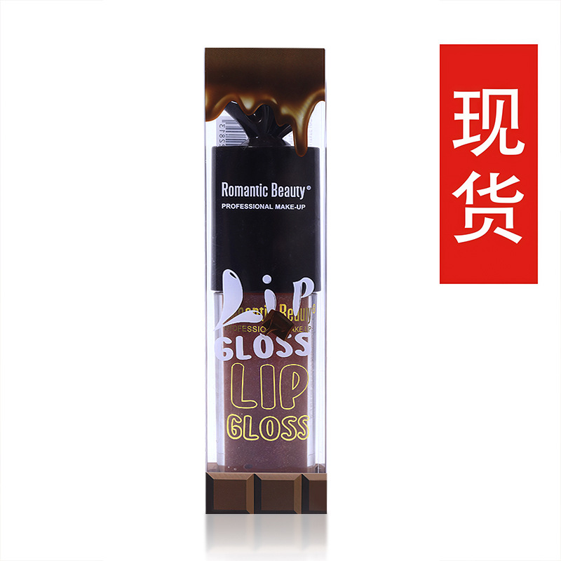 Conejo brasileño transfronterizo color labial chocolate aceite de agua brillante labial miel brillante esmalte labial espejo brillo labial cosmético