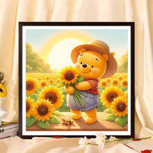 蒙娜丽莎十字绣2025新款小熊维尼田园向日葵客厅小件玄关卧室线绣