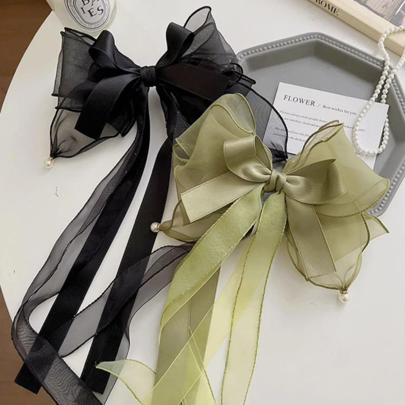 22g Weight Hair Clip Hair Accessories Type 1 Piece Quantity Holiday Occasion Solid Color Pattern Women'S Gender Bowknot Design Sweet Style Sweet Solid Color Cloth Bowknot Hair Clip 4