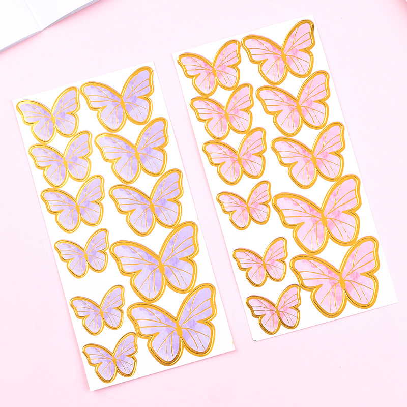 birthday Cake decorate Inserted card Paper quality Gilding butterfly Aesthetic goddess Cake decorate plug-in unit baking decorate