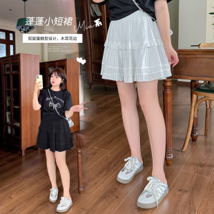 Yinuo Plus Size Sweet Puffy Short Skirt for Women 2025 Summer New Versatile Age-Reducing Lace Cake Skirt 232501