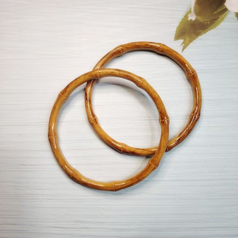 Factory Direct Sales, Imitation Bamboo Ring Handles, Handmade Bag Accessories, Bamboo Pattern Plastic Rings, Bamboo Circles Wholesale