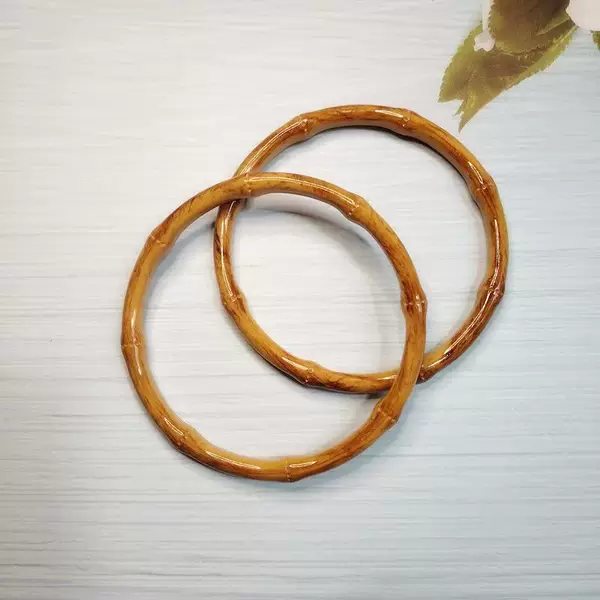 Factory Direct Sales, Imitation Bamboo Ring Handles, Handmade Bag Accessories, Bamboo Pattern Plastic Rings, Bamboo Circles Wholesale