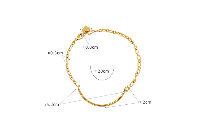 Elegant Heart Shape Titanium Steel Plating Bracelets