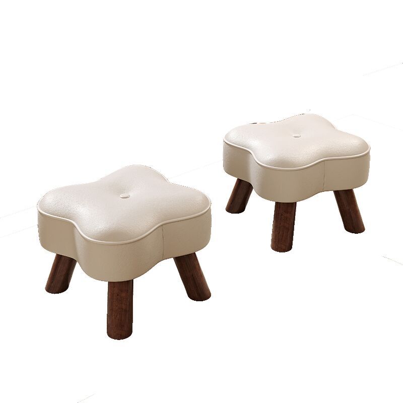 Taburete de cambio de zapatos casero de madera sólida taburete pequeño taburete sofá sala de estar simple creativo paquete suave taburete bajo taburete taburete taburete taburete