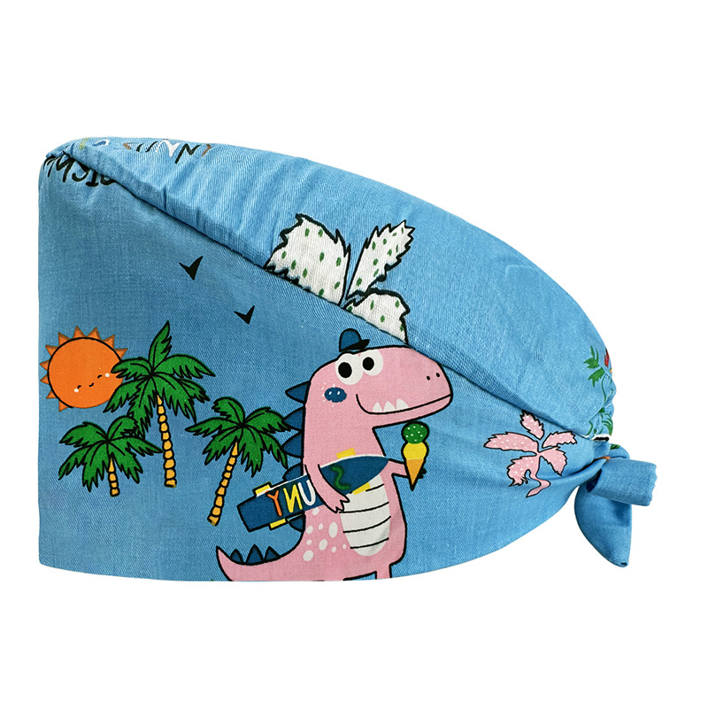 Gorro quirúrgico de algodón puro de las mujeres impreso ajustable calabaza tapa confinamiento quimioterapia a prueba de polvo puntera enfermera trabajo sombrero hombres