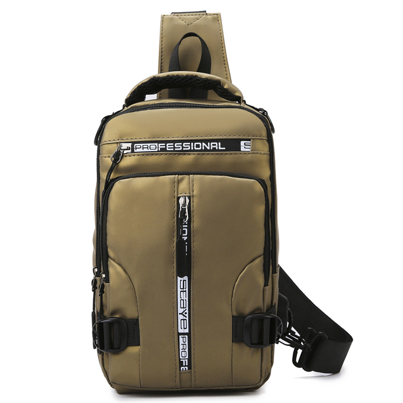 Simple ocio nuevo tipo de bolso de pecho multifuncional de hombre, moda versátil, mochila de hombro, mochila de tela espacial impermeable