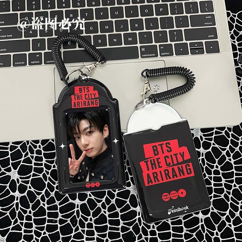 Original K-pop BTS-themed PVC simple 3inch card holder, merchandise card album, small card storage and display, ins-style pendant