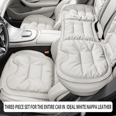 Cross-Border Popular Car Seat Cushion, Seat cushion, seat cover - ideal-white-nappa-3-piece-cushion-set