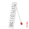 SQD003 bookmark double-sided brushed silver