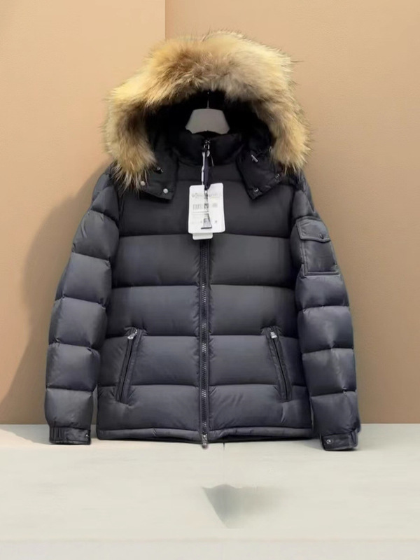 Mayaf Series Men's and Women's Hooded down Jackets with Fur Collar, New Winter Model for Export