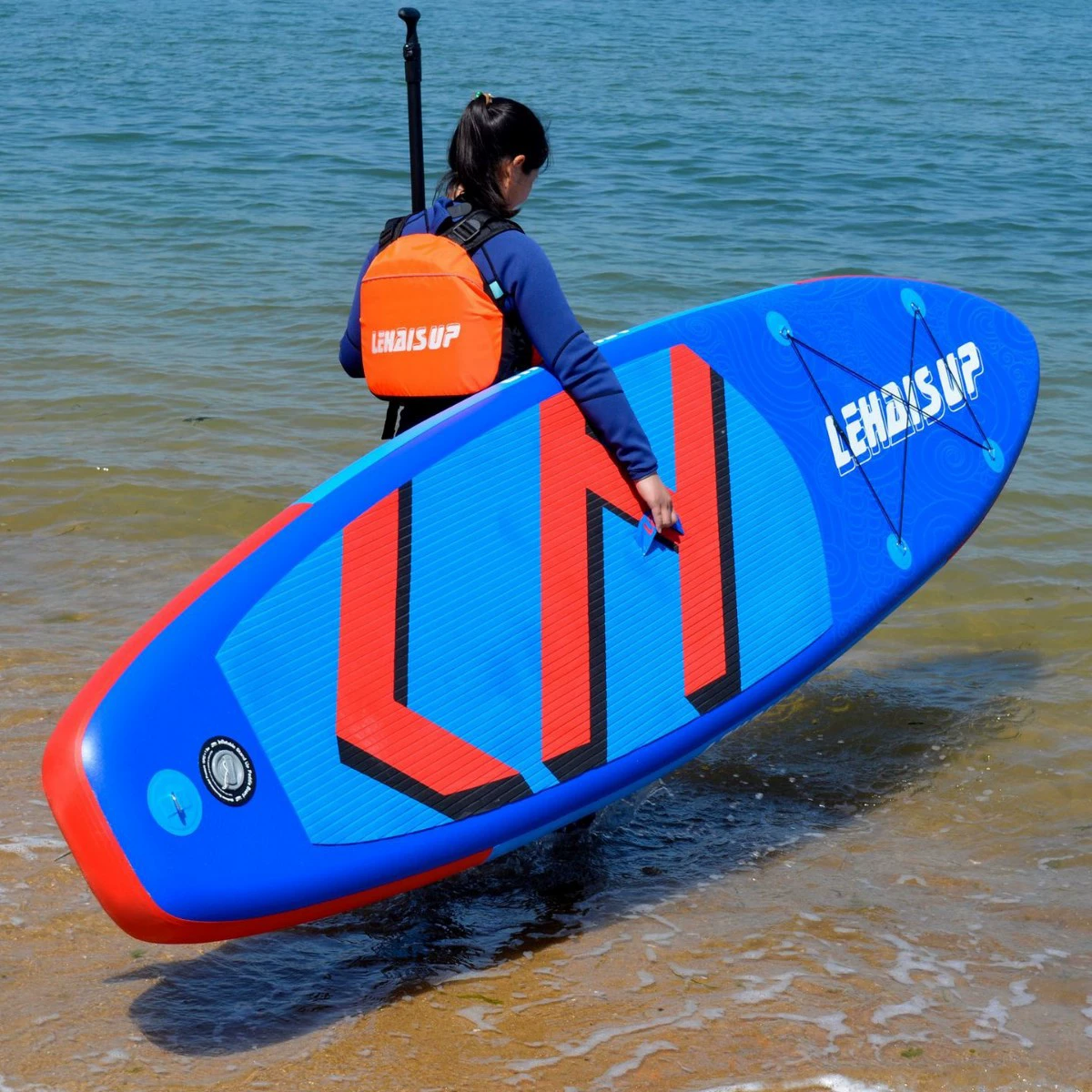 Надувная доска для паддлбординга LH335, SUP, надувной серфборд, доска для паддлбординга для начинающих, семейная многоместная доска для моря