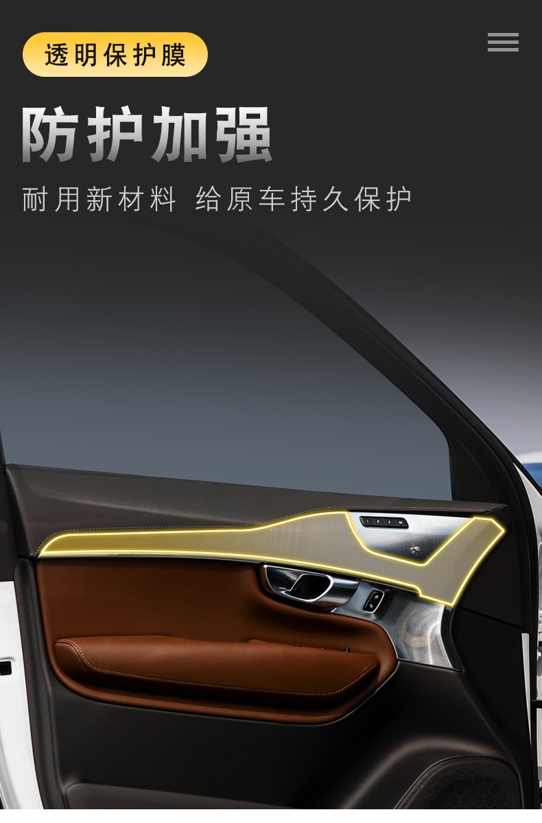 19-25 Volvo Xc90 Hybrid Special Screen Central Control Interior Sticker Car Modification Transparent Tpu Protective Film