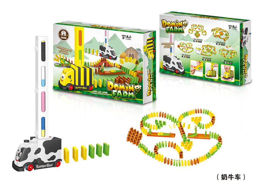 전기 도미노 암소 자동차 새총 세트