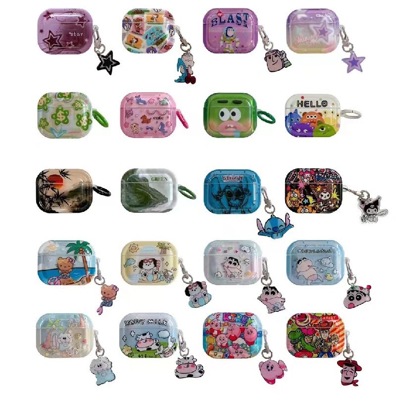 Cartoon Soft Shell Suitable for Apple Airpods 3rd Generation pro2 Bluetooth Headset protective Cover Cute Personalized Creative Storage