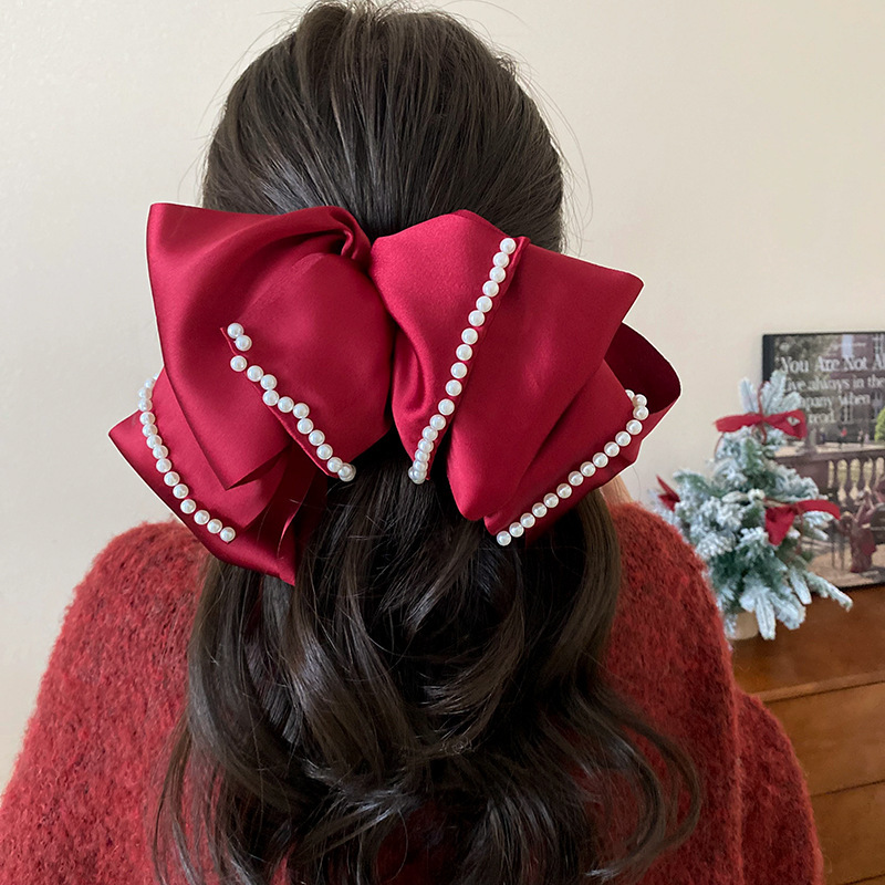 90g Weight Hair Clip Hair Accessories Type 1 Piece Quantity Daily, Date, Shopping Occasion Bow Knot Pattern Women's Gender Sweet Style Women's Sweet Bow Knot Cloth Hair Clip 4