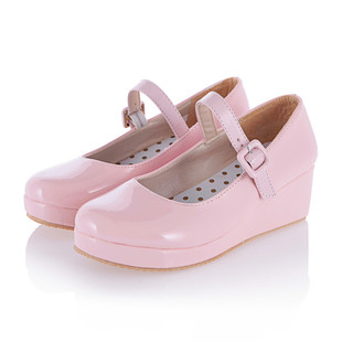 Foreign Trade Now-made Single Shoes Cute Thick Bottom Buckle Foam Bottom Large Size Shoes Mary Jane Shoes Shallow Mouth Glow Women's Single Shoes 43