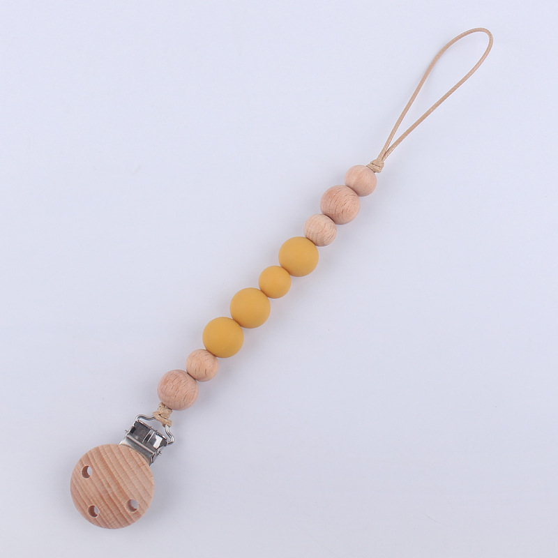 Suministros para bebés calmante bebé haya chupete cadena creativa DIY cuentas de silicona mordedor chupete cadena anti-caída Nuevo