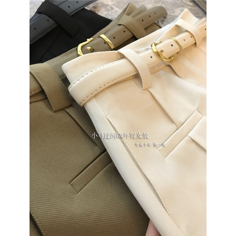 Summer High-Waisted Slimming Suit Pants, Straight-Leg Five-Point Pants, Wide-Leg Pants, Casual Pants, A-Line Shorts, Women's Shorts