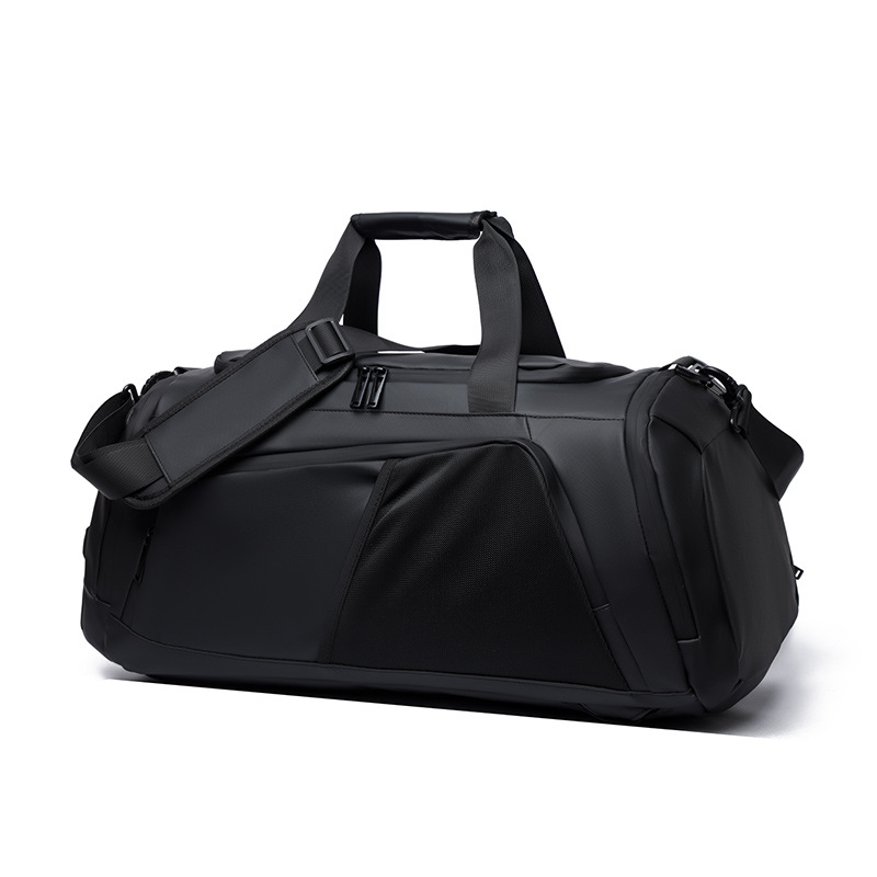 Bolsa de viaje simple de atmósfera negra de gran capacidad de ocio bolsas deportivas de fitness para hombres pueden ser bolsas de moda de doble espalda
