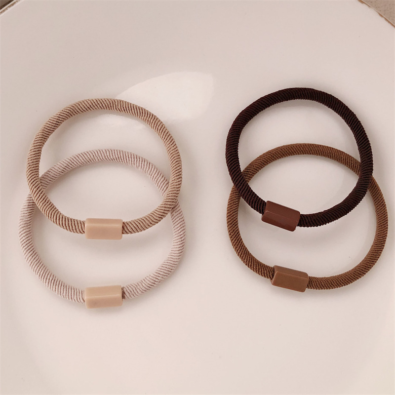 Simple sin marcas de cabello simple cabello corda de cabello corda de cabello anillo de cabello de cola de caballo elástico no lesiones de cabello tocado