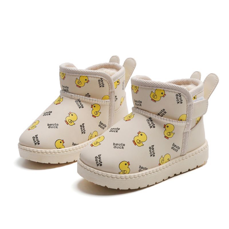 2025 New Winter Kidsren's Snow Boots Baby Thickeneded Cotton Shoes Girls Short Boots Men's Velvet Waterproof Warm Kidsren's Shoes