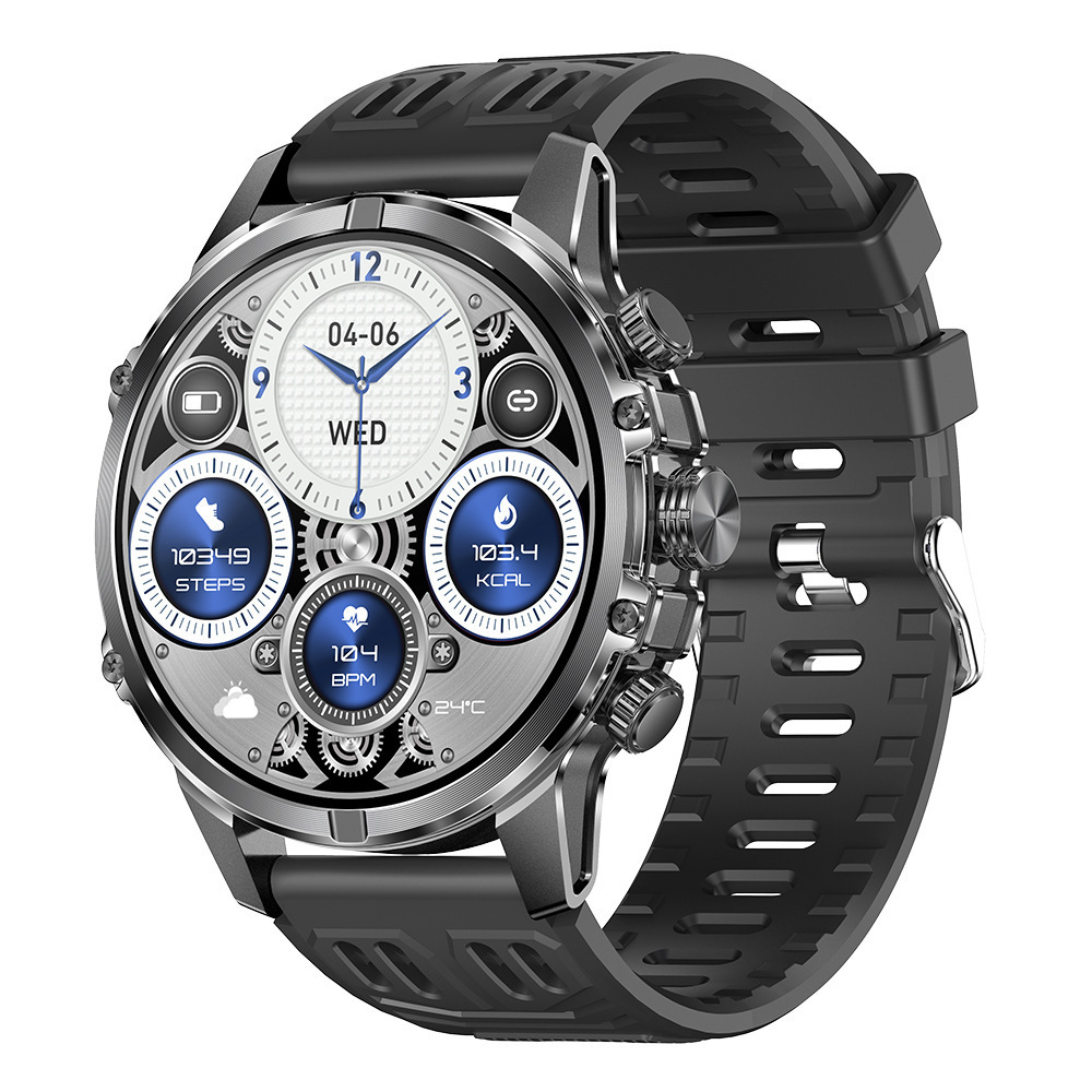 Cross Border CF53 Smart Watch Bluetooth Call Heart Rate AMOLED Screen LED Flashlight Men's Multi Sports Watch