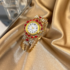 直播女士手鐲表鑽石鏈條數字石英手鍊手錶網紅跨境新款女表