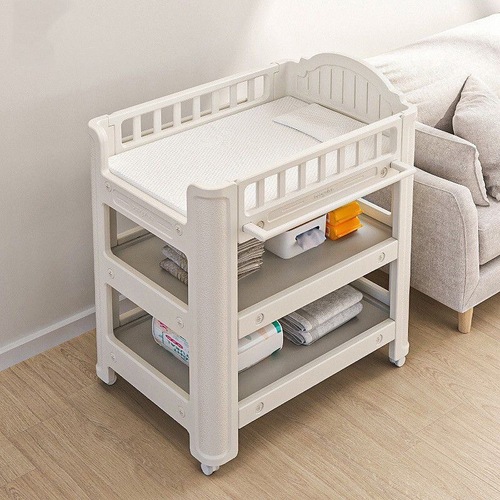 babyviva婴儿尿布台宝宝抚触护理台喂养台可移动新生儿洗浴婴儿床