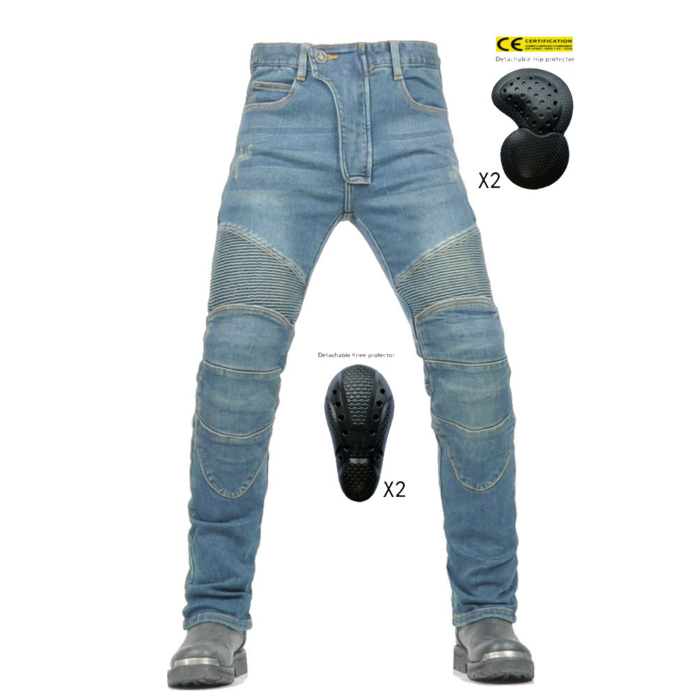VOLERO Woolly Pantalones de motocicleta para hombres y mujeres cuatro estaciones de motocicleta anti-caída Jeans Harley primavera, verano, otoño, invierno
