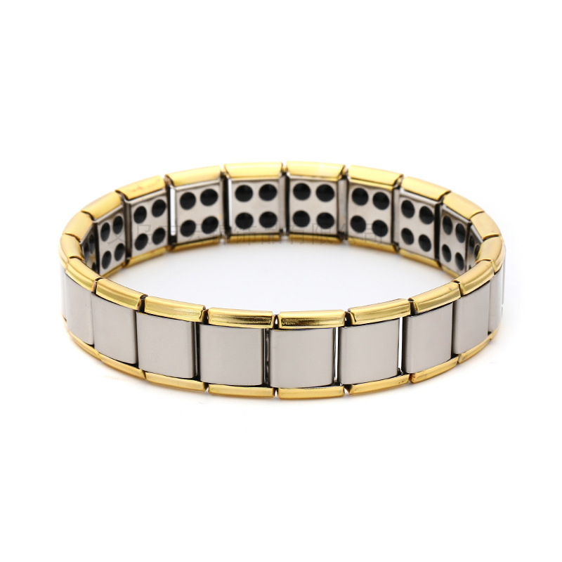 Yingqi's Popular Metal Elastic Titanium Steel Anti-Static Magnetic Therapy Health Care and Environmentally Friendly Bracelet Factory Direct Sale.