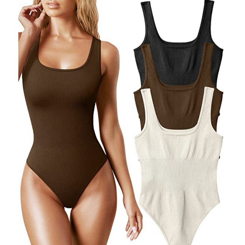Europa y América transfronteriza comercio exterior amazon verano AliExpress mujeres U-cuello sin mangas chaleco apretado mono