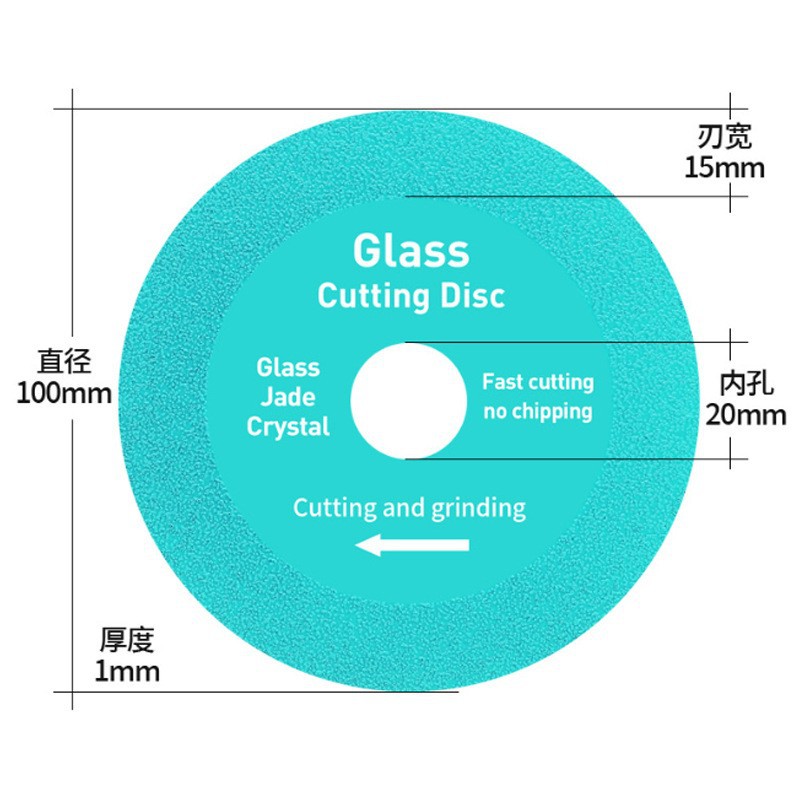 Vidrio especial pieza de corte de cerámica Jade azulejo botella de vino pulido diamante ultra-Delgado hoja de sierra al por mayor no colapso borde