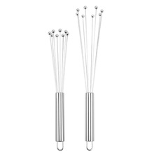 不锈钢钢珠打蛋器管柄手动搅拌器打奶器起泡器多功能烘焙工具批发