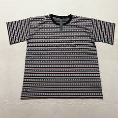 毒家バージョン高品質スポットC家新型ストライプニット丸襟半袖tシャツゆったり版男女同金