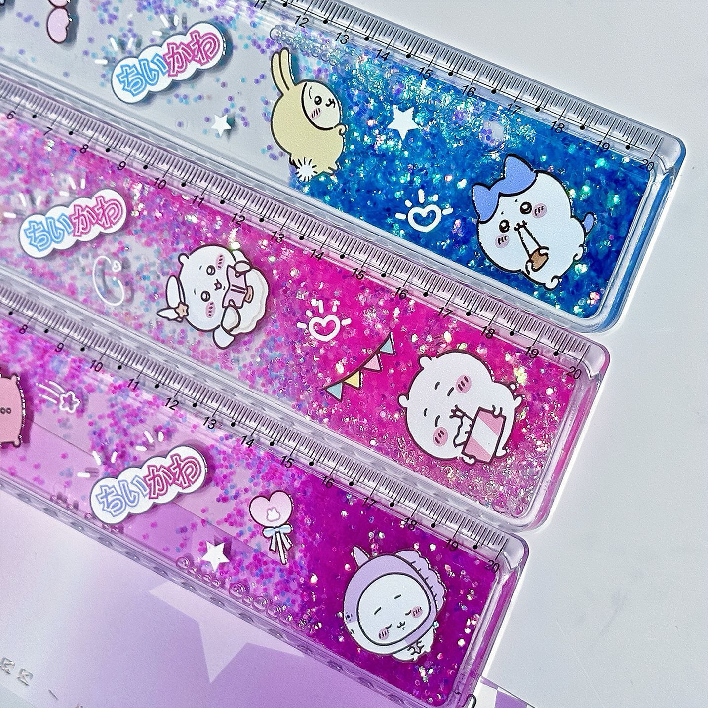 Usaqi arena flotante regla recta 20cm creativa Ji-Kawa regla de onda regla de alto valor de papelería al por mayor