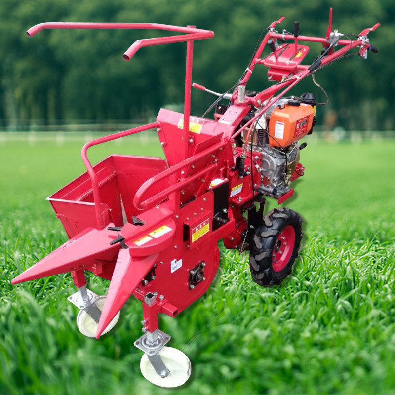 山东厂家柴油秸秆粉碎还田机手扶玉米收获机 农用单行掰棒子设备