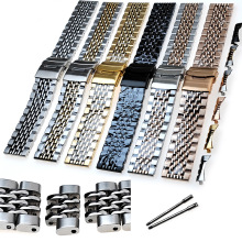 2025新款 高档优质 实心七珠散珠 螺丝连接可拆 不锈钢手表表带