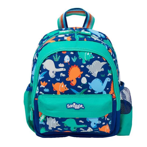 Green small dinosaur, backpack