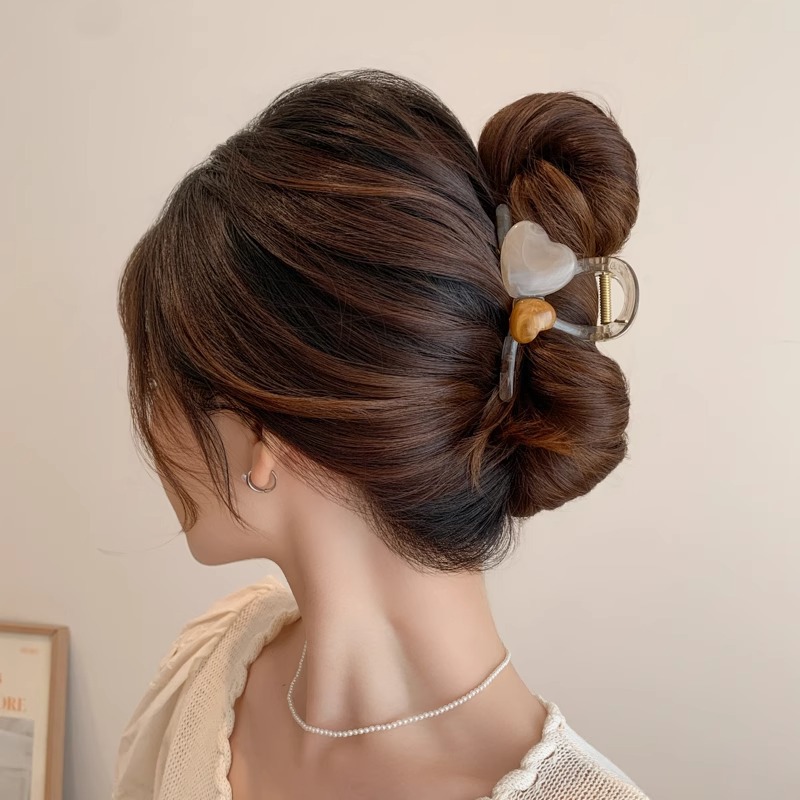 Cantidad de cabello menos agarrar clip de cabello de tiburón tamaño medio clip de cabello de alta sensación pin de cabello tocado 2025 nuevo