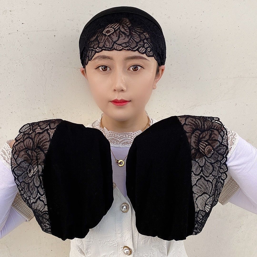 Women's Modal Base Cap, Thin Summer Cap with Lace Trim, Mom Hat, Chemotherapy Cap, Hair Cover