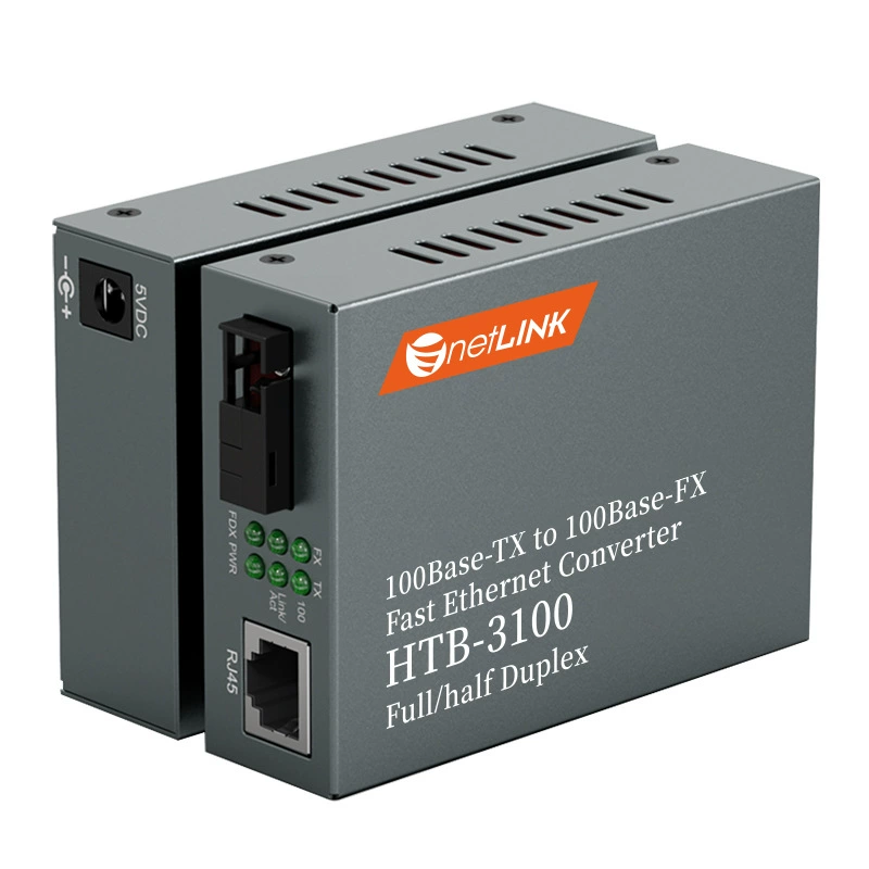 netLINK Производитель Оптовая продажа 100 м одномодовый одножильный оптоволоконный трансивер HTB-3100AB оптоэлектронный преобразователь