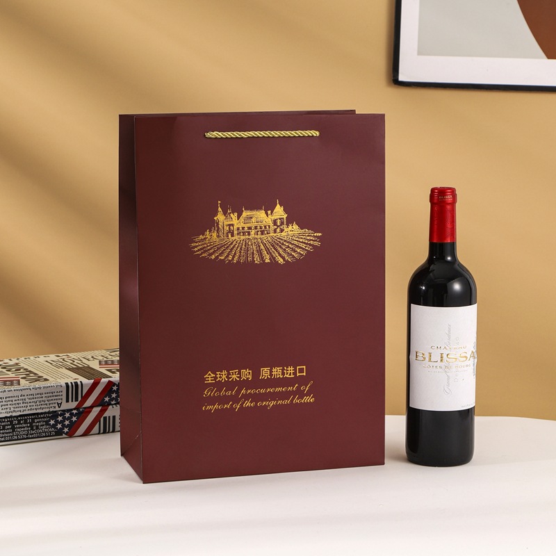 单双只装高档红酒礼品纸袋 红酒纸袋 各类纸质手提袋厂家批发手提