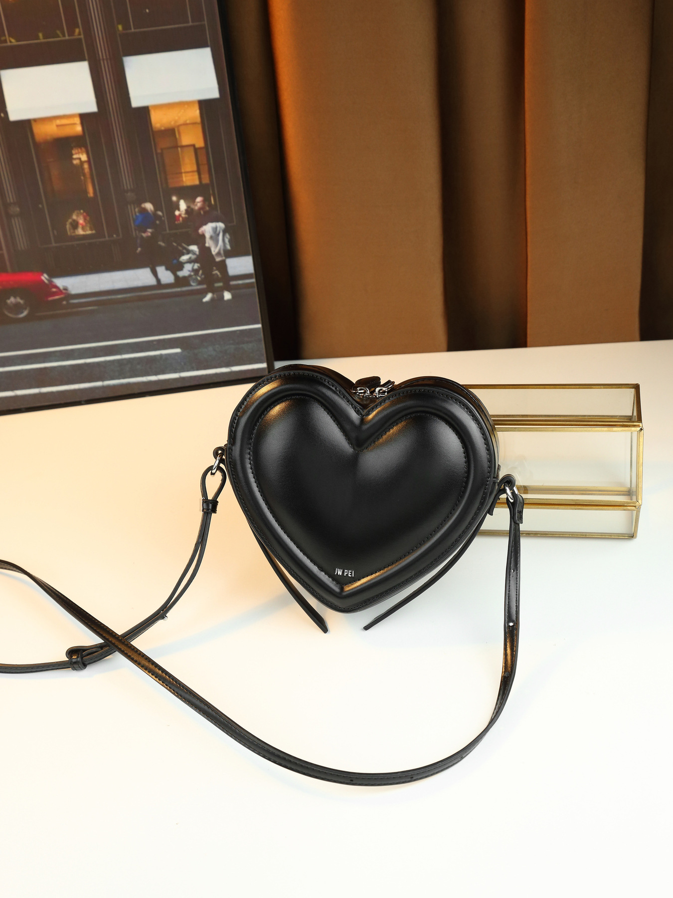 Borsa a tracolla a forma di cuore per donna design 3d unico_voghion.com