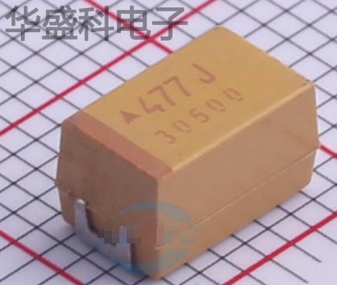 TAJE477K006RNJ 描述 470uF(477) ±10% 6.3V 钽电容器