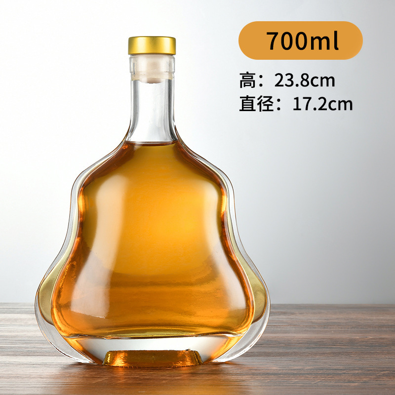 卸売 500 ミリリットルガラスワインボトル 0.5kg パックウォッカワインボトル XO ウイスキー赤ワインガラス空のワインボトル|undefined